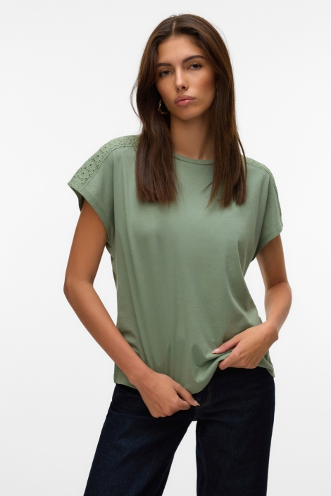 Vero Moda vmemmy ss lace tape top jrs noos